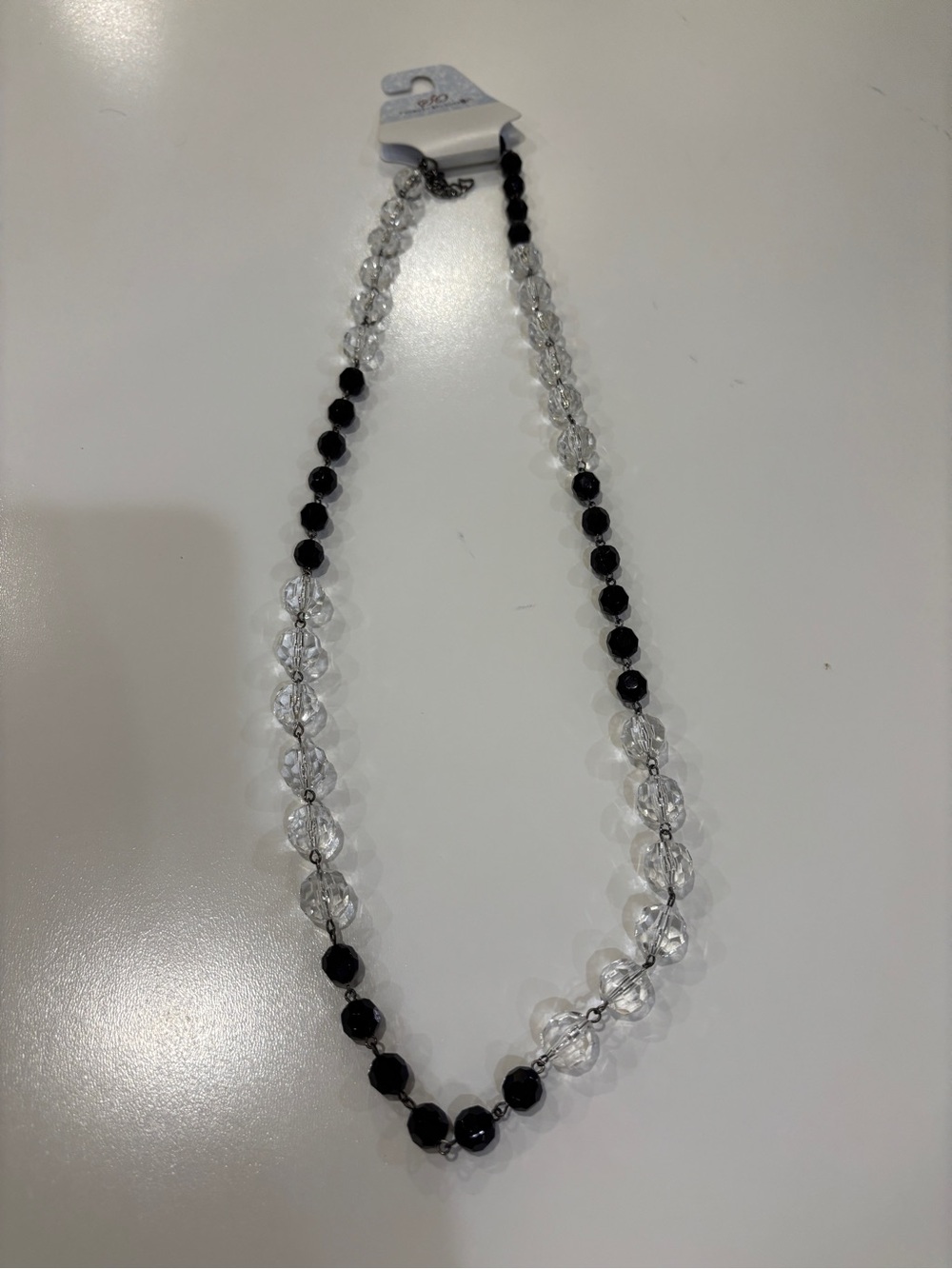Classicโ Black and Clear Beaded Necklace - Women Jewelry New Sparkle Career
